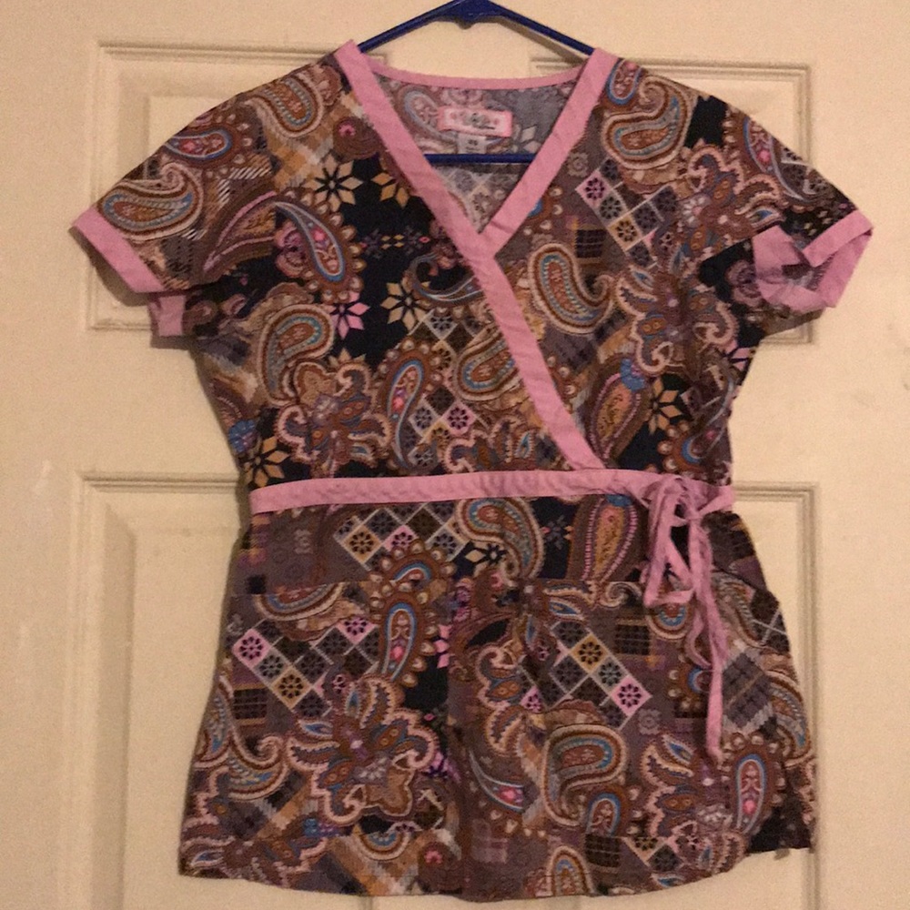 Koi brand size extra small scrub top